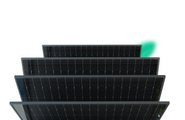 a solar paneled solar paneled in a black and white background
