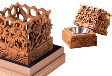 a wooden box for incense burning