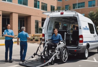 a man standing next to a truck on a street