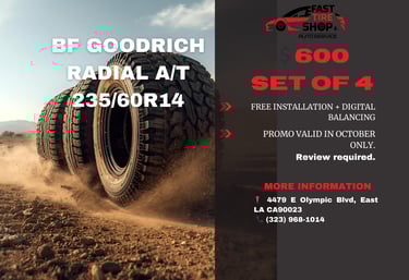 BFGoodrich Radial A/T 235/60R14 tires for off-road vehicles, set of four with free balancing at Fast