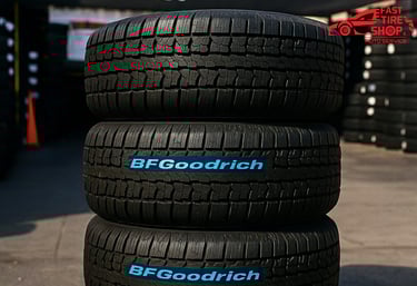 new tires ready for installation at Fast Tire Shop East Los Angeles