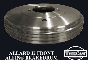 Typecast Allard J2 front aluminium cast iron Alfin brake drum for vintage classic road and race cars