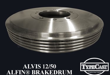 Typecast Alvis 12/50 aluminium cast iron Alfin brake drum for vintage classic road and race cars