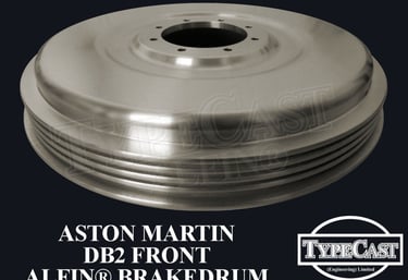 Typecast Aston Martin DB2 front aluminium cast iron Alfin brake drum for vintage classic road and race cars