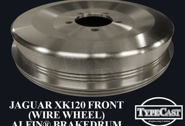 Typecast Jaguar XK120 XK140 front (wire wheel) aluminium cast iron Alfin brake drum for vintage classic road and race cars