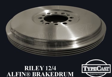 Typecast Riley 12/4 aluminium cast iron Alfin brake drum for vintage classic road and race cars