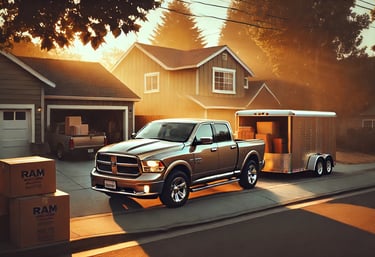 Truck hauling junk from Estate Cleanout 