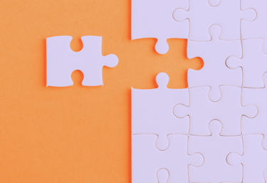 Puzzle piece fitting in the whole puzzle