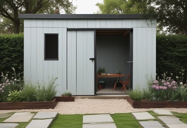 a man riding a skateboard down a street next to tall buildings