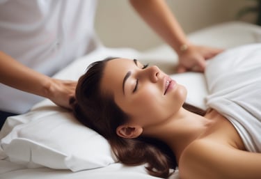 A serene Reiki session in a calming environment.