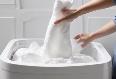 clean laundry to show powder of detergent powder