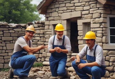 a man riding a skateboard down a street next to tall buildings