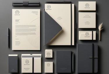 hojas membretadas, sobres, cuadernos, tarjetas personales, personalizados