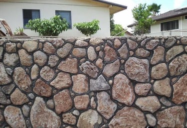 Rock Wall masonry in honolulu, hawaii