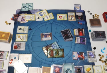 The board game "Binding of Isaac, Four Souls being played in Crow's Nest TCG.