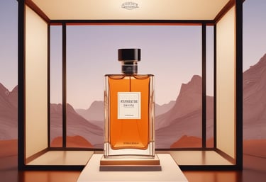 A rectangular glass perfume bottle with a golden amber color liquid inside is placed on a white surface. The label on the bottle reads 'N°5 Chanel Paris Eau de Parfum'. Surrounding the bottle are several blooming ivory roses, adding a touch of elegance and luxury.