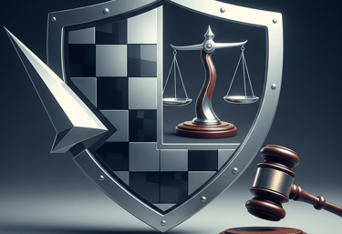Escudo, ajedrez y balanza: defensa penal estratégica.
