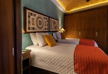 beautiful bedroom on main level of the house in san miguel de allende