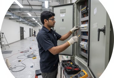 electrician working on residensial