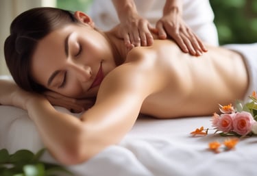 A professional therapist preparing for a massage session.