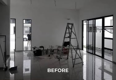 Old Living Room to Modern Interior Transformation Before and After Palghar by trustedfix