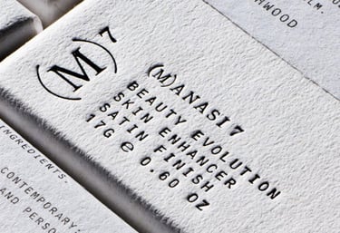 Sustainable packaging materials used by Manasi 7 in studio setting