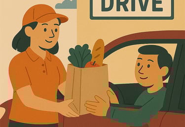 Récupération de vos commandes au drive du supermarché