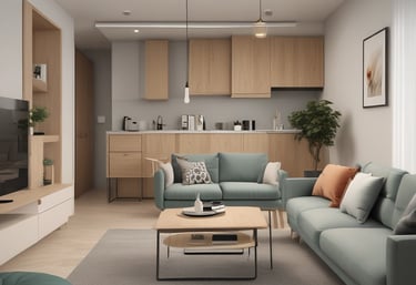 a man riding a skateboard down a street next to tall buildings