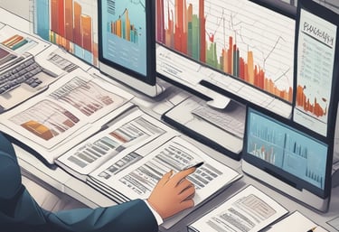 A web page from Razorpay displaying marketing content about financial services. The page includes a 3D illustration of a cube surrounded by floating labels with financial terms like 'Virtual Account' and 'Vendor Payouts'. The text encourages business growth through automated financial solutions. Navigation links for various services are visible at the top.