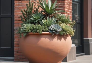 selective focus photography of green sprout on brown pot