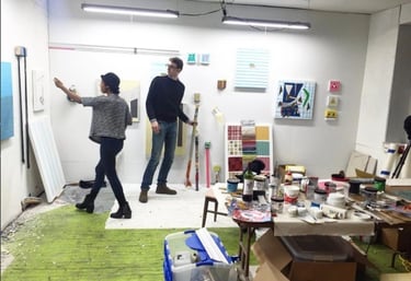 a studio visit with artist and curator