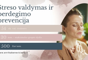 streso valdymas ir nvc