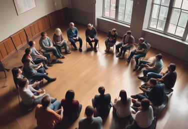 woman injecting woman's arm carrying child