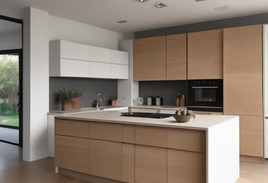 An ornate multi-story building with numerous windows and decorative stone carvings on the facade. A person in orange work attire operates a lift to perform maintenance or cleaning work on the building's exterior.