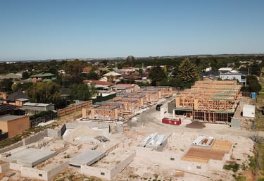 large scale building site framed by Dylan Ludbrook Carpentry