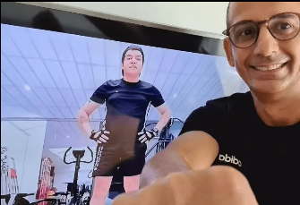 Treino online com o personal trainer em braga e o aluno no Brasil