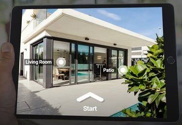 Su plančete peržiūrimas virtualus namo turas.