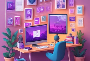 A detailed sketch of web design layouts, featuring boxes, arrows, and various shapes representing components of a webpage. The designs include placeholders for images and text, with lines and symbols indicating structure.