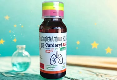 Cardoryl-LS Junior Syrup bottle for pediatric cough relief SBT Pharmaceuticals