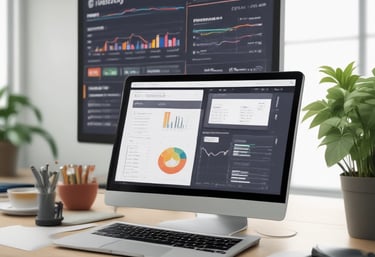 a man riding a skateboard down a street next to tall buildings