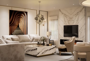living room and kitchen design