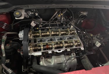 a car engine with a small engine in a car