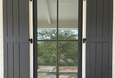 horizonal flat panel exterior shutters