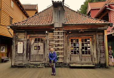 Lady Michelle in Bryggen Wharf in Bergen, Norway