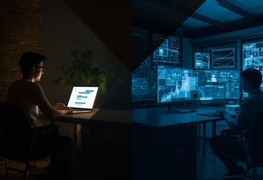 Comparison between isolated AI chatbots and collaborative AI agents in workspace