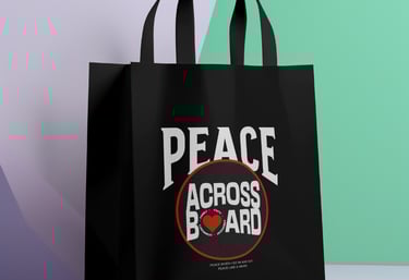 Peace Across Board Tote Bag