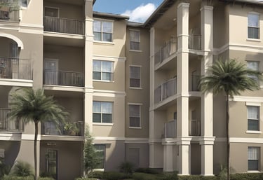 white concrete house surrounded by trees