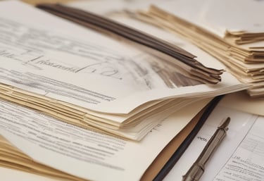 A yellow sign with bold black text in German promoting an agency located on a street. The background shows part of an urban setting with tables and chairs on a sidewalk.