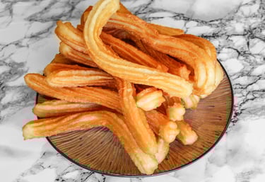 Plato de churros artesanos