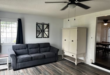 living room queen hide a bed lakeside lake view southern michigan vrbo airbnb dock short term rental